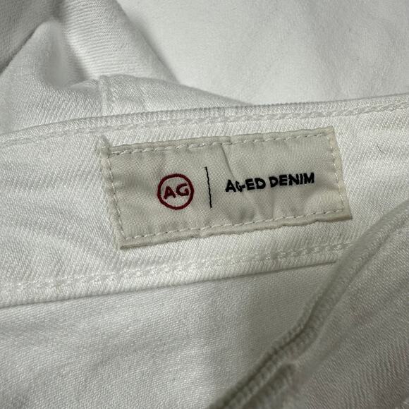 AG Adriano Goldschmied NWT Ex-Boyfriend Slouchy Slim White Denim Jeans Size 29R - Picture 6 of 12